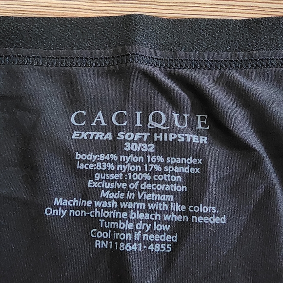 Cacique Panties Womens 30/32 Black Extra Soft Full Brief NEW - Picture 5 of 7